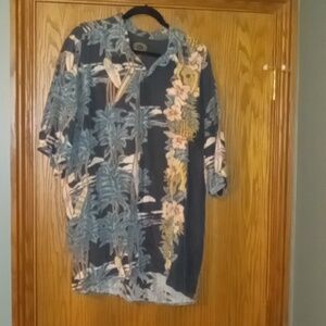Men's Hawaiian Company Silk Button Down Short Sleeve Tropical Shirt